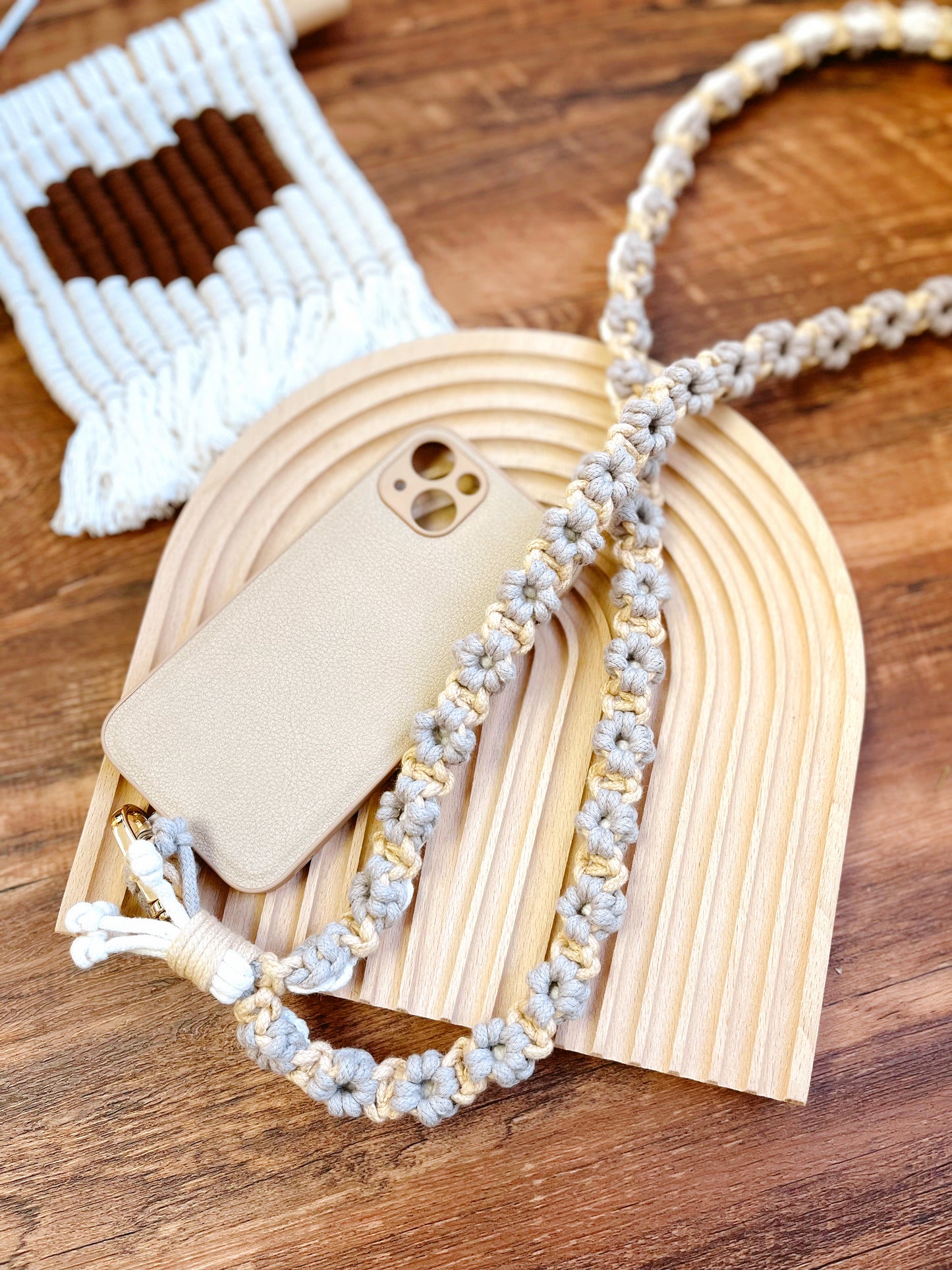 GREY TONE SERIES - 3-Color Fafa Phone Strap - Medium Thick