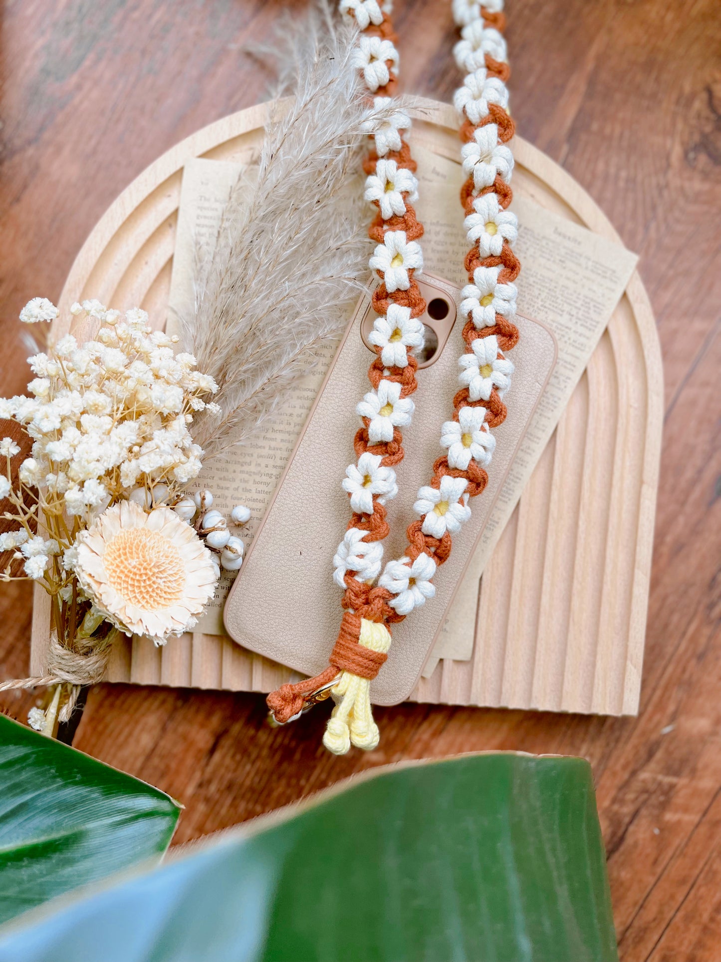 EARTH TONE SERIES - 3-Color Fafa Phone Strap - Medium Thick