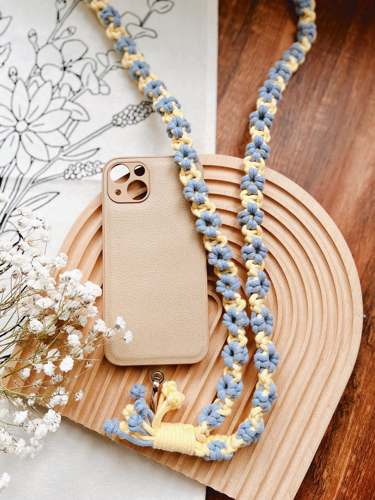 2-Color Fafa Phone Strap - Medium Thick
