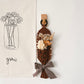 Flower Hanging w/ Wooden Beads