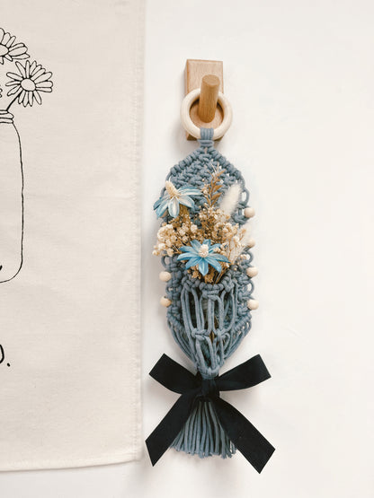 Flower Hanging w/ Wooden Beads